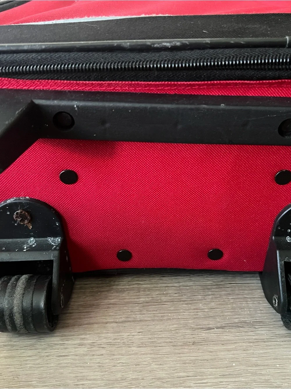 Disney Red Walt Disney World Rolling Suitcase with Black Trim